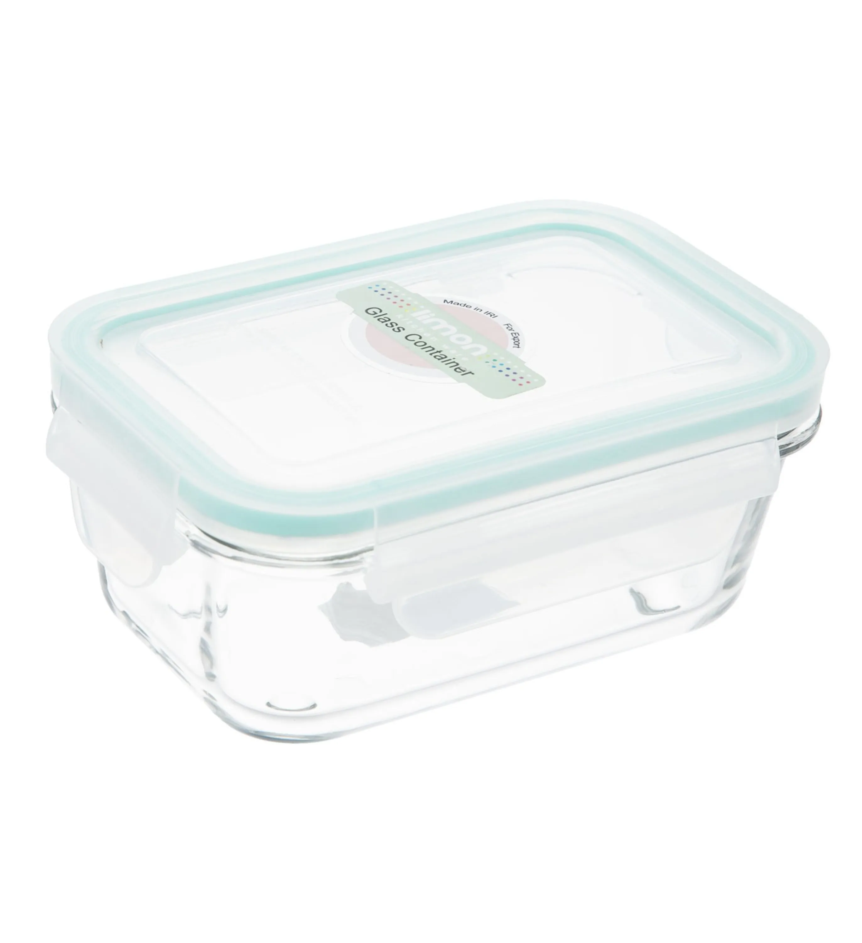 ظرف شیشه ای مستطیل 400 میلی لیتر لیمون کد 180435 ظرف شیشه ای مستطیل 400 میلی لیتر لیمون کد 180435